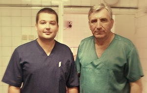 Dr. D.Teslenko with acad. E.Pedachenko (Kyiv; Ukraine)