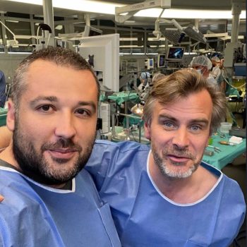 dr. D.Teslenko with prof. S.Froelich (Paris, France)